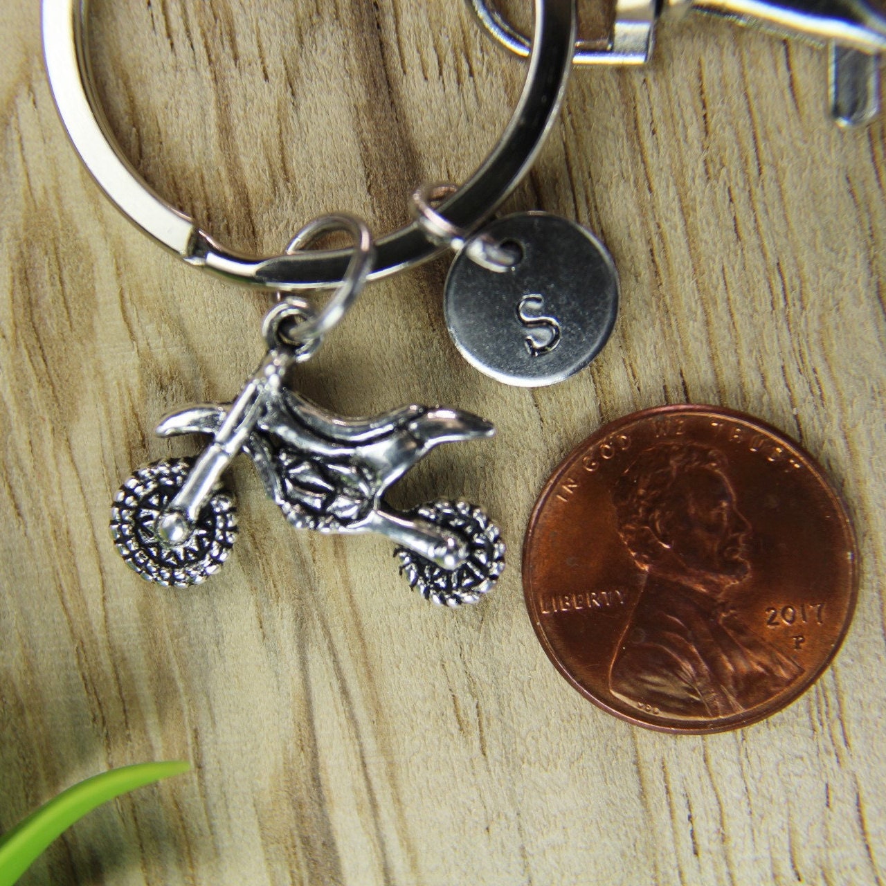 Silver Motorcycle Charm Keychain Dirt Bike Jewelry Motocross Etsy