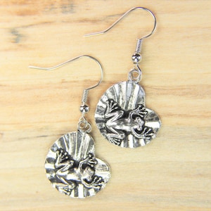Frog Earring Silver Frog Charm Earrings Frog Charm Frog Gift Frog Pendant Best Christmas Gift Mother Daughter Gift Personalized Earrings