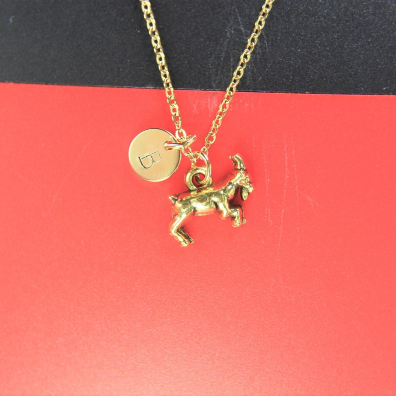 Best Valentine Gift Gold Goat Necklace Birthday Gift Holiday Gift Pet Gift Farmer Gift Animal Charm Mother/'s Day Personalized Gift