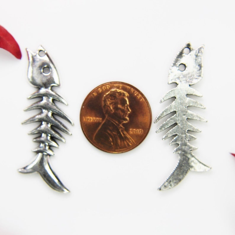 Fish Bone Keychain Fish Bone Keyring Fish Bone Charm Fishing Gift Mother's Day Gift ...