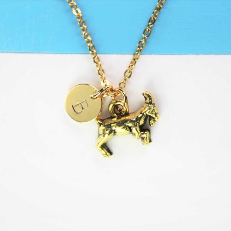 Best Valentine Gift Gold Goat Necklace Birthday Gift Holiday Gift Pet Gift Farmer Gift Animal Charm Mother/'s Day Personalized Gift