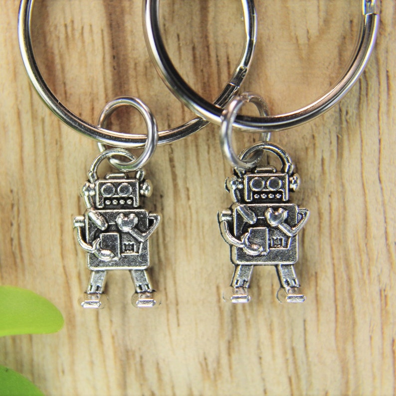 Robot Keychain Robot Charms Keychain Robot Charms Robot Etsy