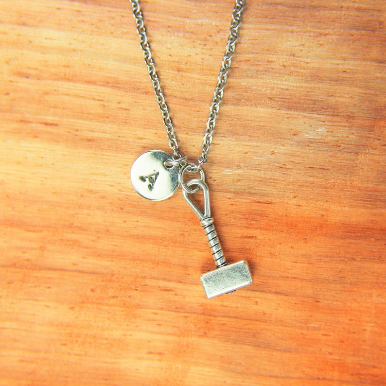 Hammer Necklace Silver Hammer Charm Necklace Hammer Gift Etsy