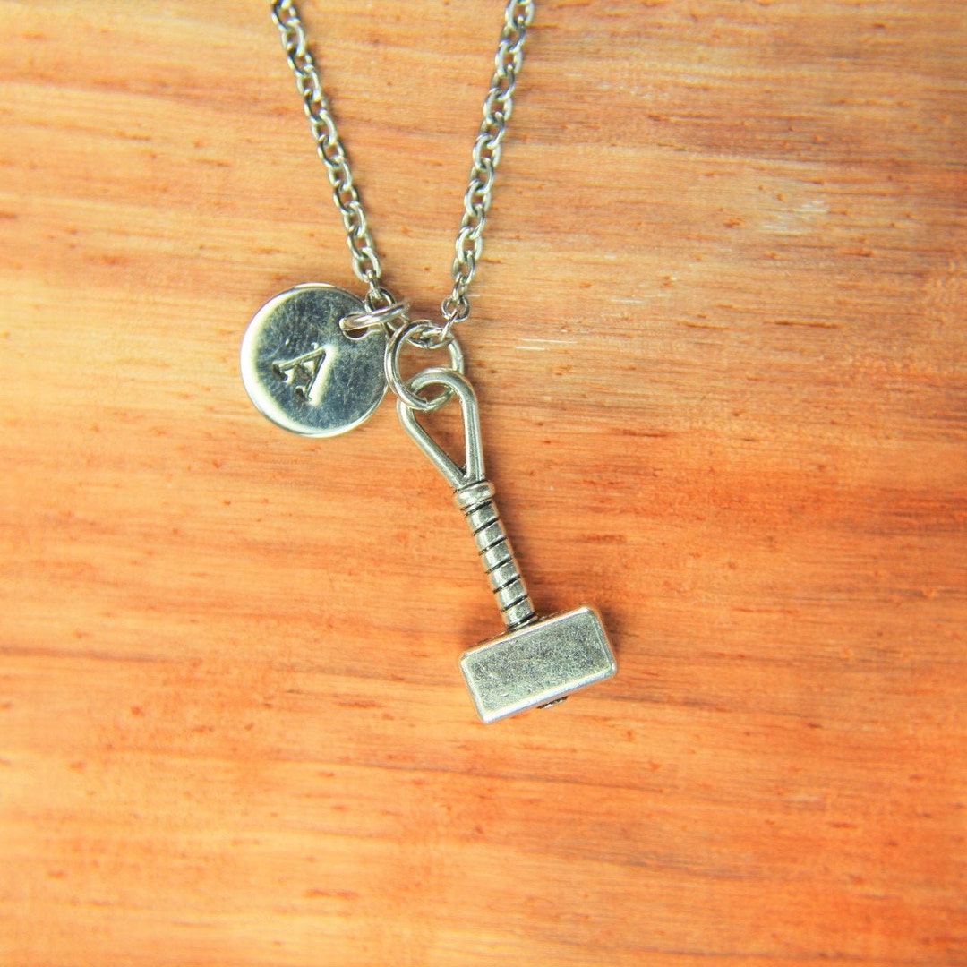 Hammer Necklace Silver Hammer Charm Necklace Hammer Gift Coworker Gift Personalized Gift
