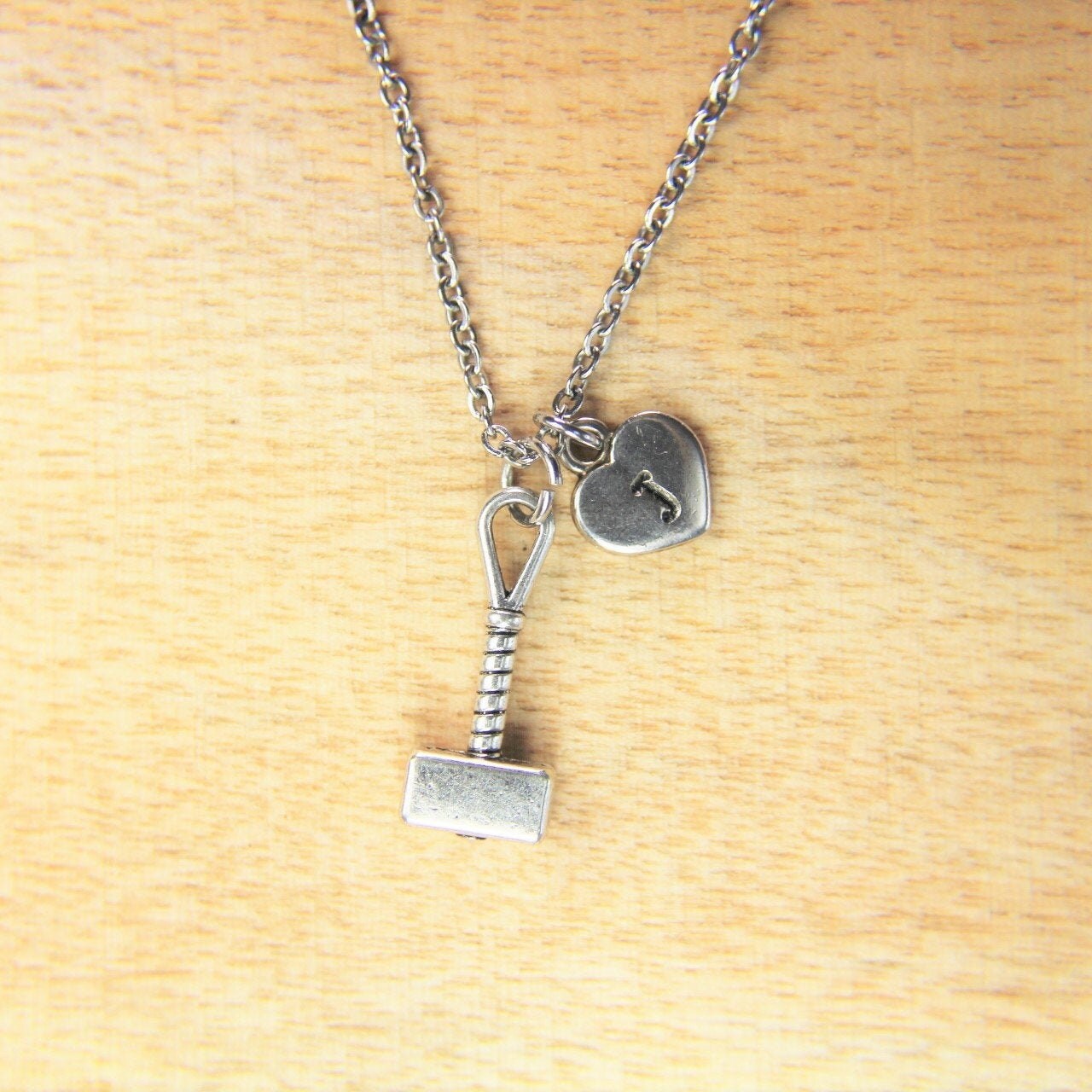Hammer Necklace Silver Hammer Charm Necklace Hammer Gift Etsy