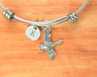 Silver Goose Charm Bracelet Flying Bird Charm Bangle Duck Charm Bird Charm  Hunter Gift Hostess Gift Duck Gift Adventure Gift Outdoors Gift