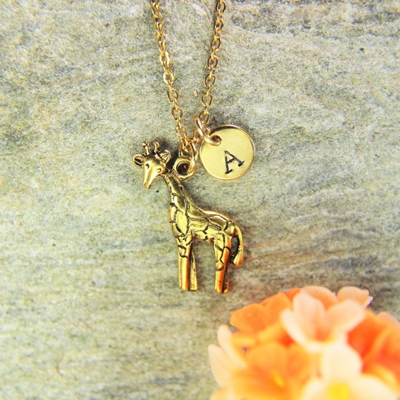 Giraffe shop charm necklace