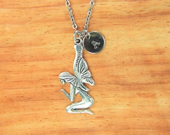 Silver Fairy Angel Charm Necklace Angel Necklace Valentine Gift Fairy Charm Angel Charm Angel Gift Best Christmas Gift Personalized Gift