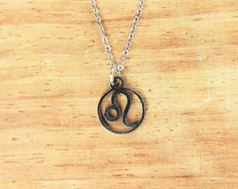 Small Leo Gift Silver Leo Charm Necklace Leo Zodiac Necklace Leo Sign of Constellations Zodiac Gift Personalized Necklace Customized Jewelry
