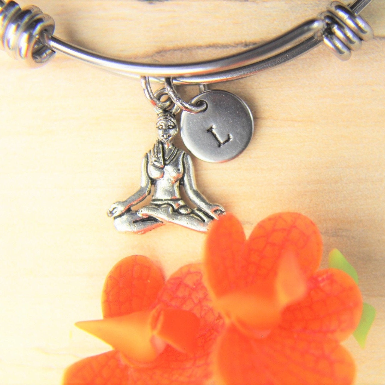 Yoga Charm Bracelet Yoga Bracelet Yoga Bangle Yoga Jewelry Etsy