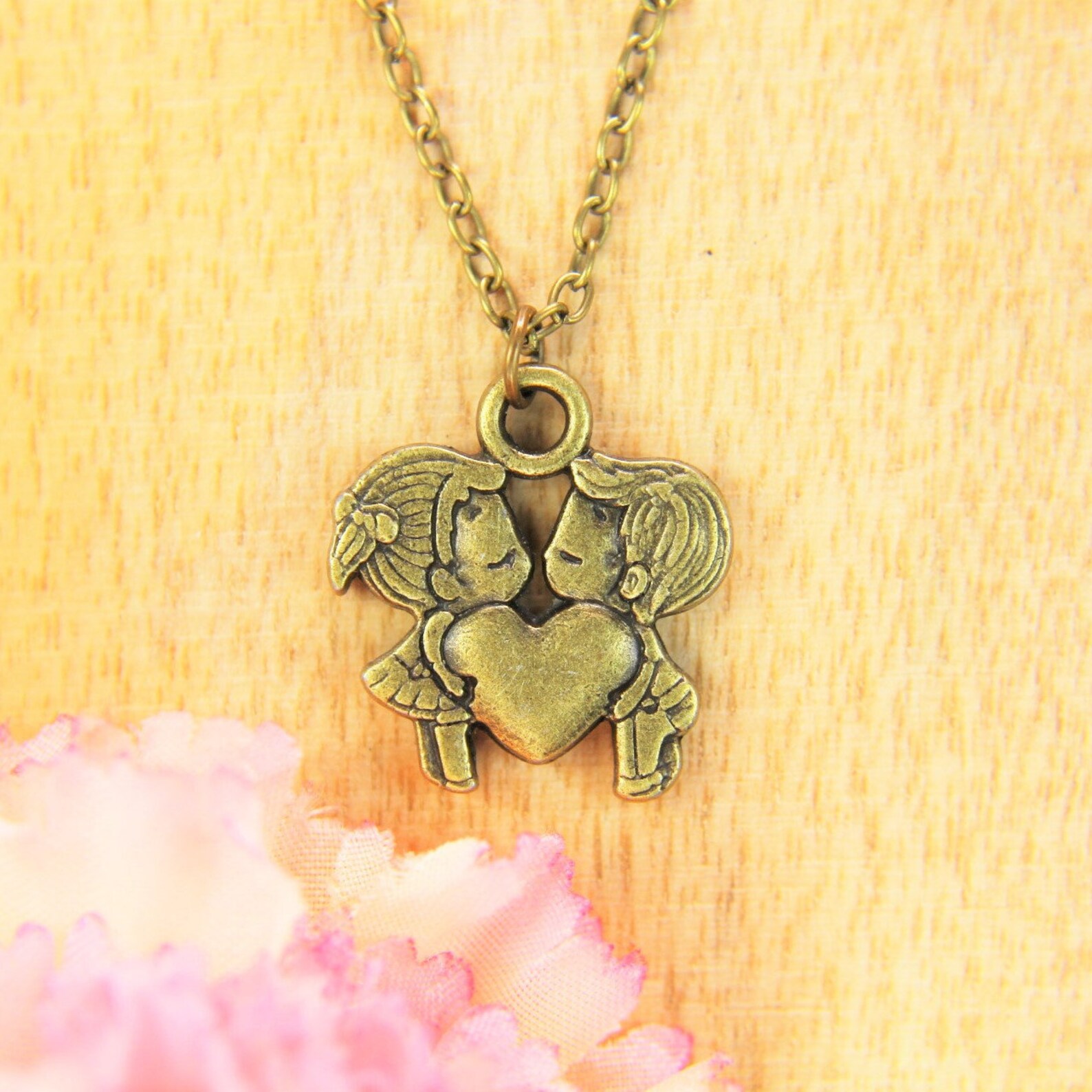 Cute Boy and Girl Necklace Boyfriend Gift Girlfriend Gift Boy Etsy