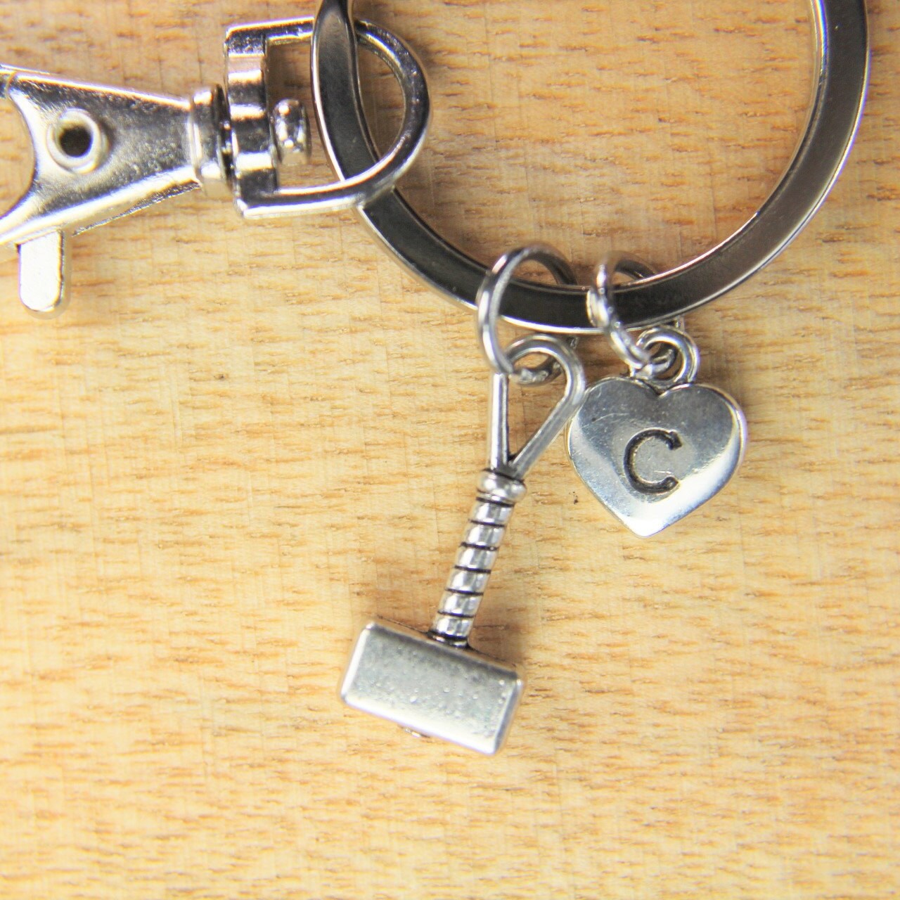 Silver Hammer Charm Keychains Hammer Keychain Birthday Gift Etsy