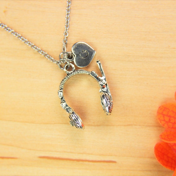 Headphone Necklace Personalized Headhopne Necklace Headhpone Etsy