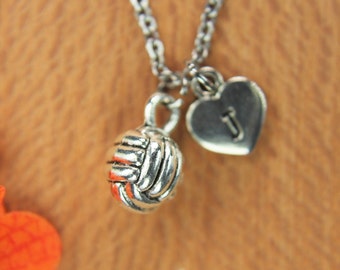 Silver Volleyball  Charm Necklace Volleyball Coaches  Gift  Volleyball Team Gift Volleyball Necklace  Personalized Necklace  Sport Gift
