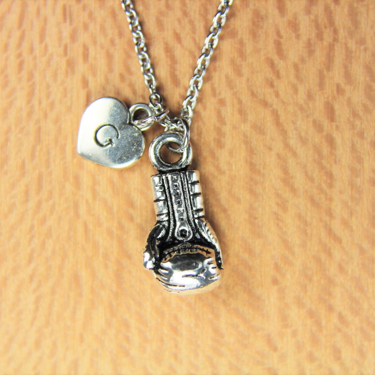Silver Boxing Glove Charm Necklace Fitness Club Gift Boxing Etsy