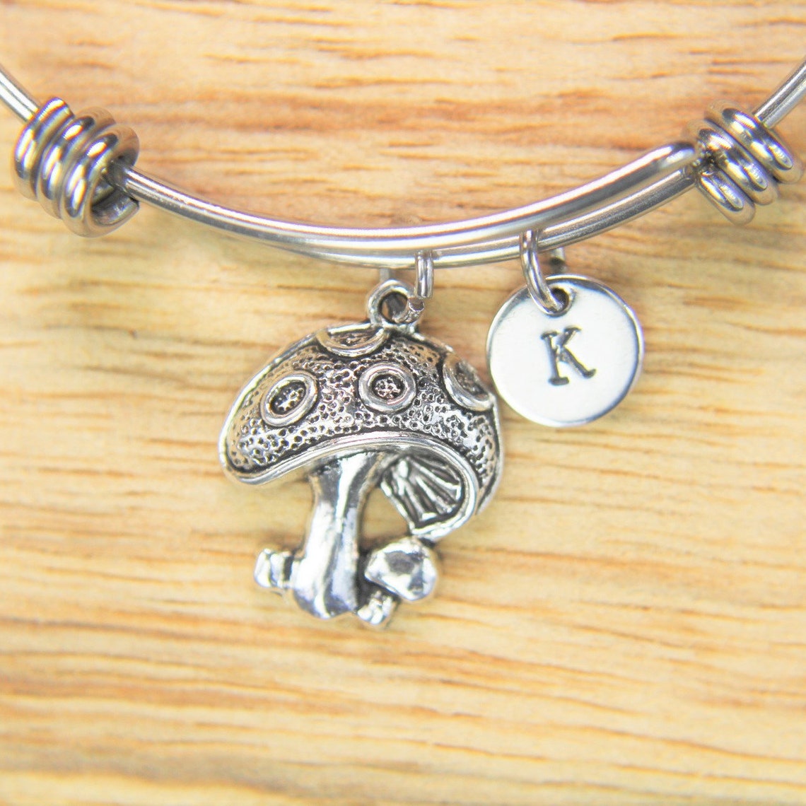 Mushroom Bracelet Mushroom Bangle Mushroom Jewelry Mushroom Etsy