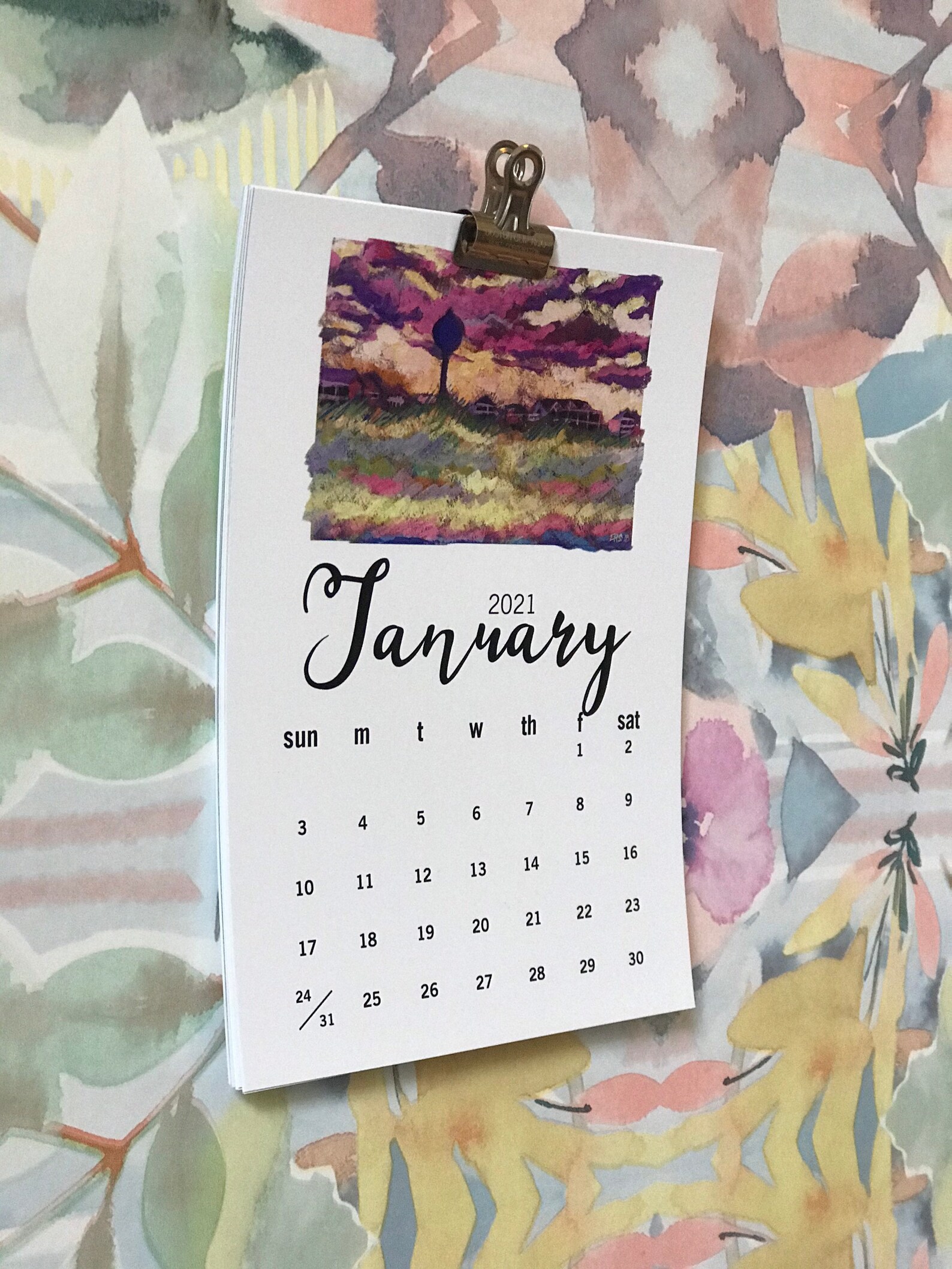 2022 Calendar PreOrder / 5x7/ Hang on Wall or in Frame Etsy