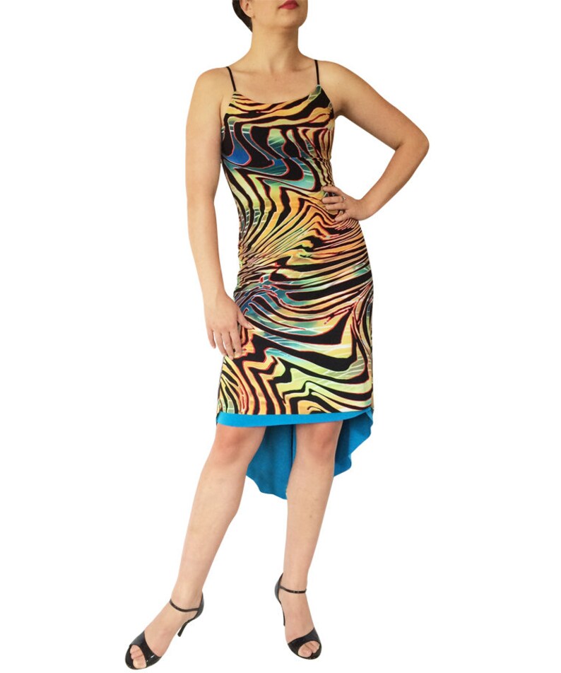 High Back Reversible Tango Dress; Fishtail Tango Dress; Milonga Dress