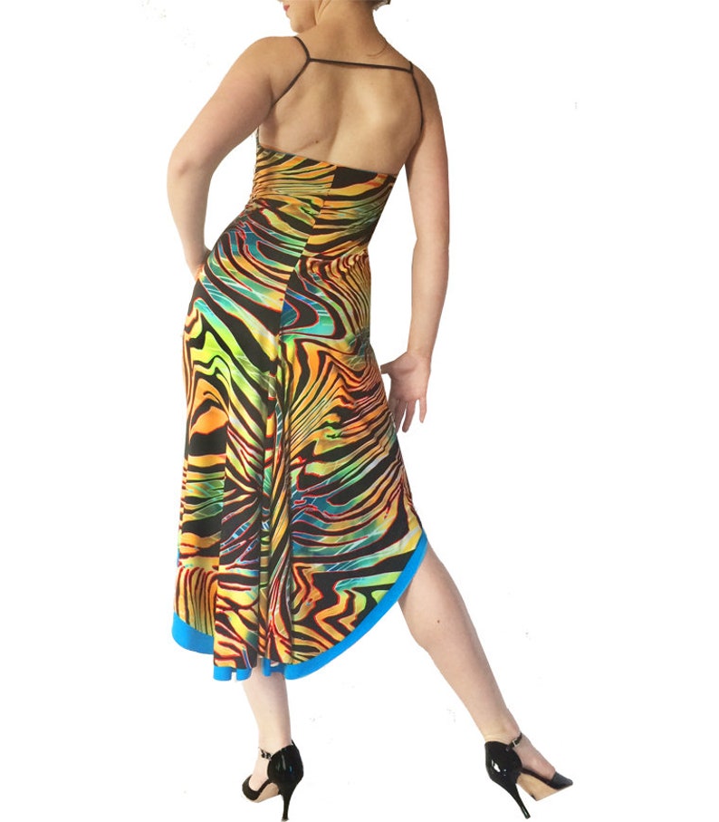 High Back Reversible Tango Dress; Fishtail Tango Dress; Milonga Dress