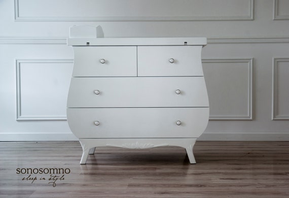 Chest of Drawers Nursery Furniture Handmade Solid Wood Carvings