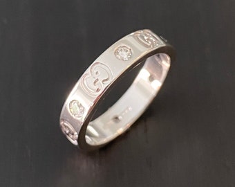 Icon thin band in white gold gucci deals