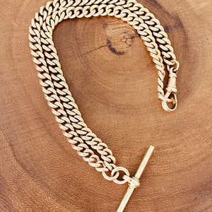 Antique 9K Gold Albert Chain Necklace