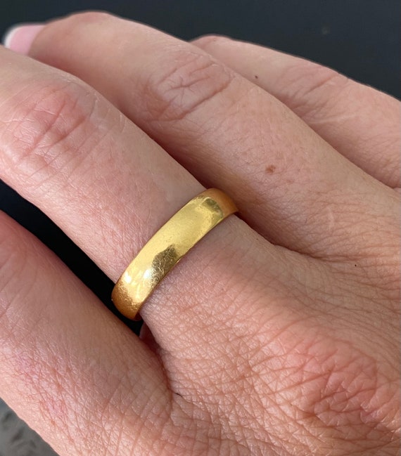 Vintage 22K Gold Band- London 1962- Size 8 1/2 - Etsy