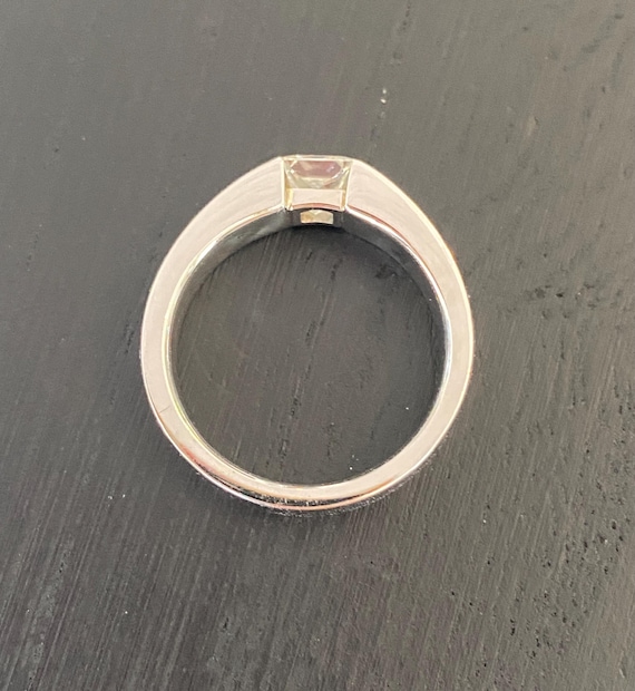 Diamond Platinum Solitaire Ring - image 4