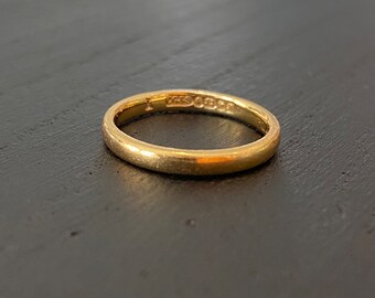 Vintage 22K Gold Band - Birmingham 1950 - Size 4 1/4