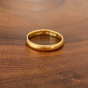 Vintage 22K Gold Band - Birmingham 1962- Size 4 3/4