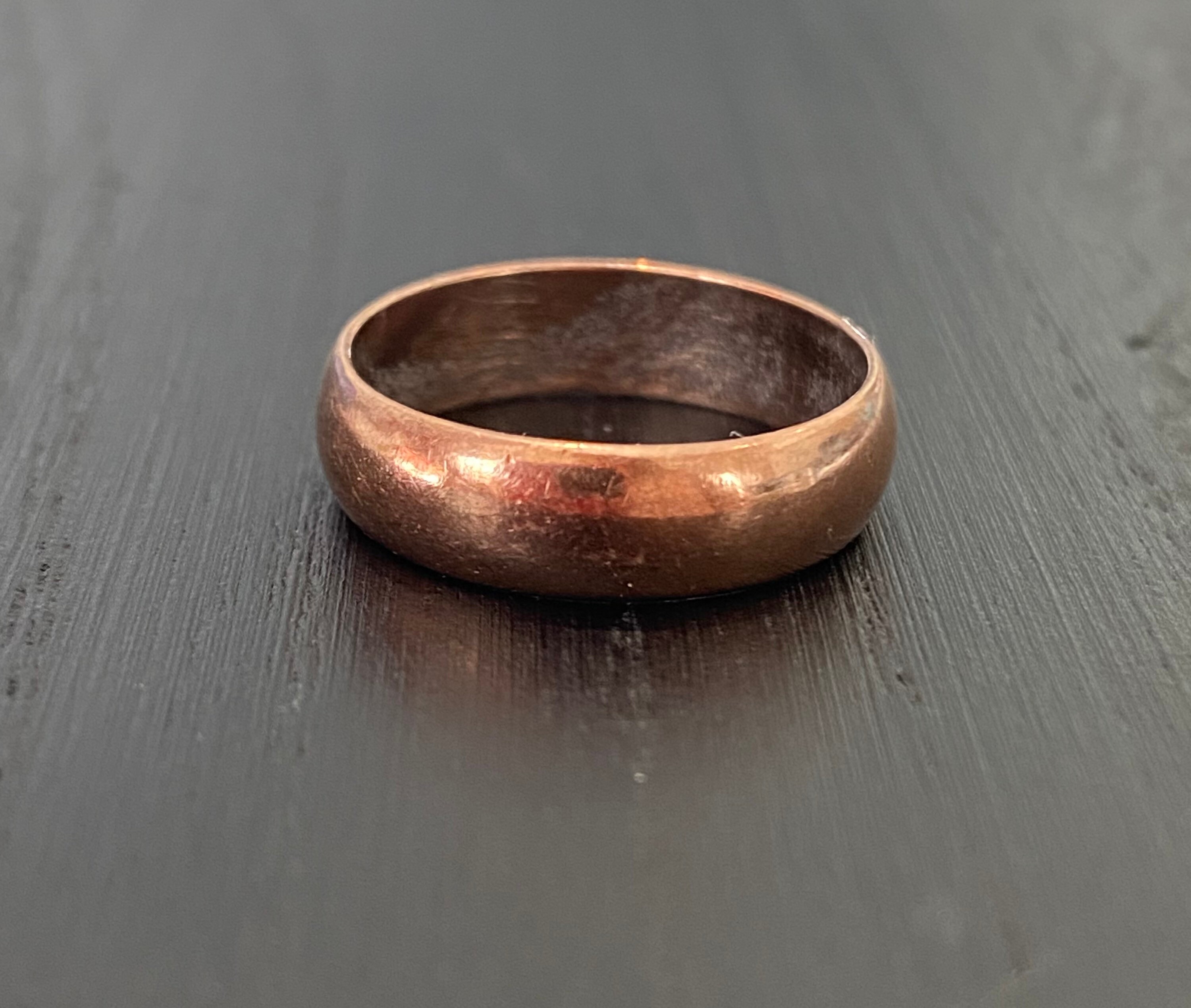 Vintage 9K Gold Band - Etsy