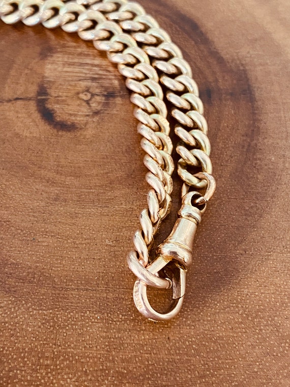 Antique 9K Gold Albert Chain Necklace - image 2