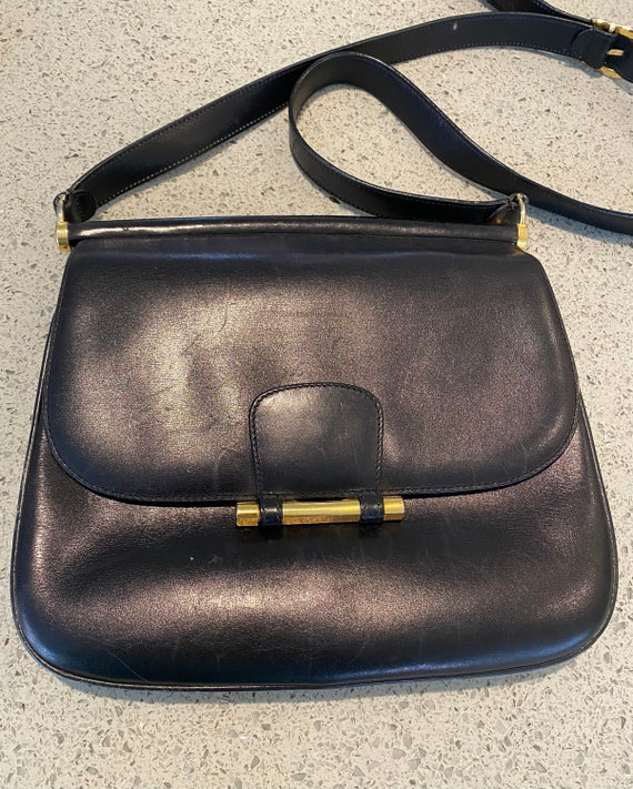 Borsa Gucci vintage in pelle nera degli anni 60 Etsy Italia