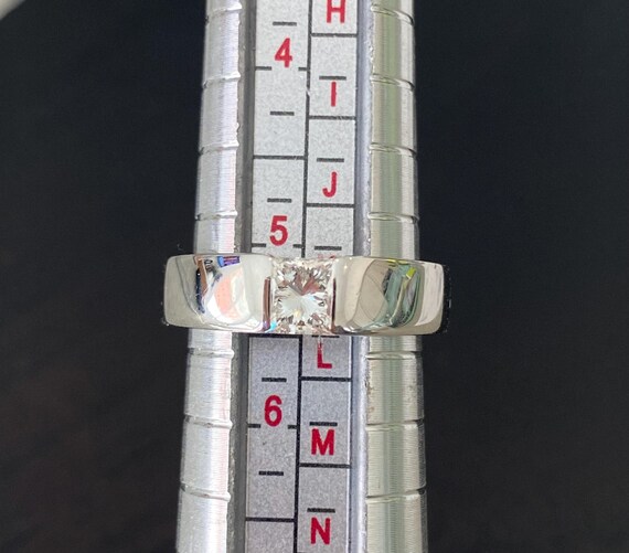 Diamond Platinum Solitaire Ring - image 5