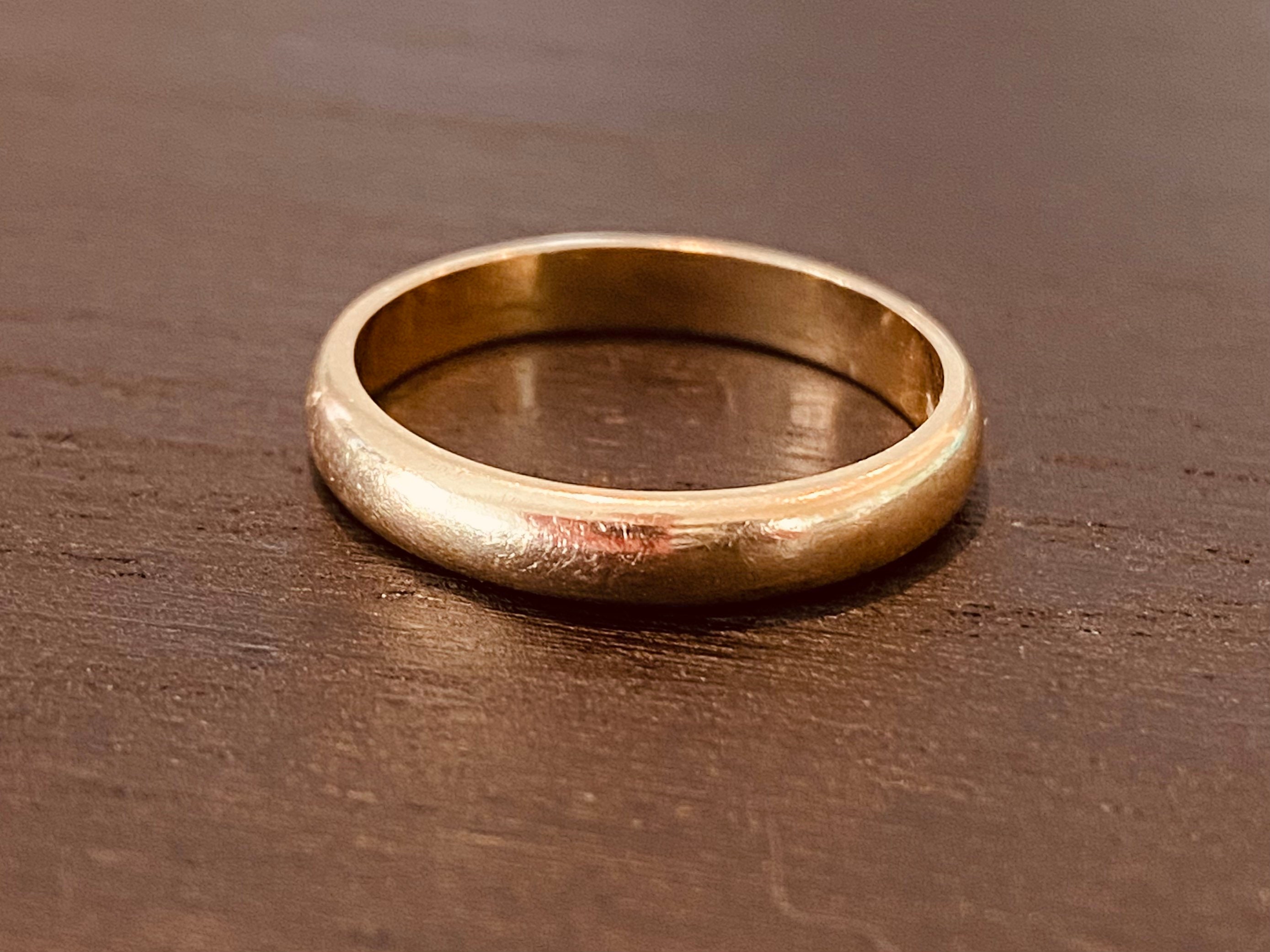 アクセサリー vintage 1960s 9k GOLD BAND RING Wishbone 9ct 9k Yellow Gold Band, Vintage 1960s Zig Zag