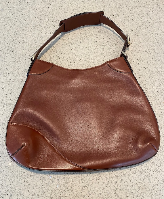 Vintage Gucci Brown Web Horsebit Hobo Bag - image 3