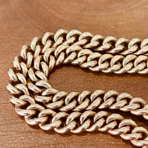 Antique 9K Gold Albert Chain Necklace image 5