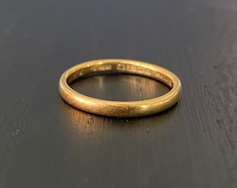 Vintage 22K Gold Band - Birmingham 1930 - Size 6 1/4