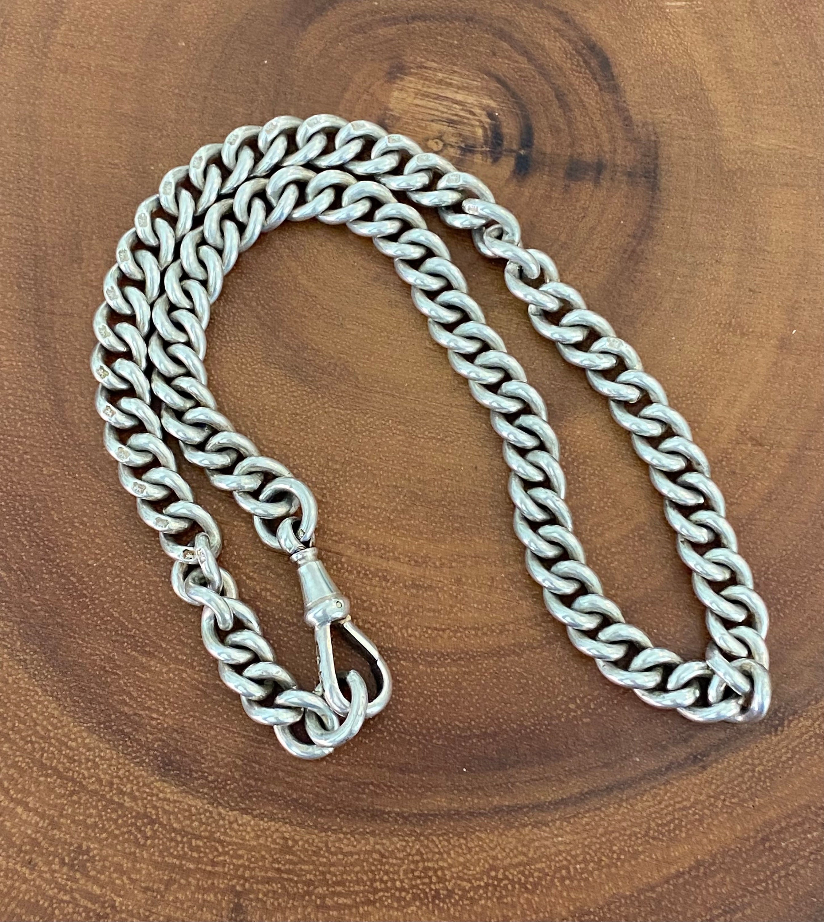 Taxco Mexico 925 Sterling Silver Tapered Curb Chain