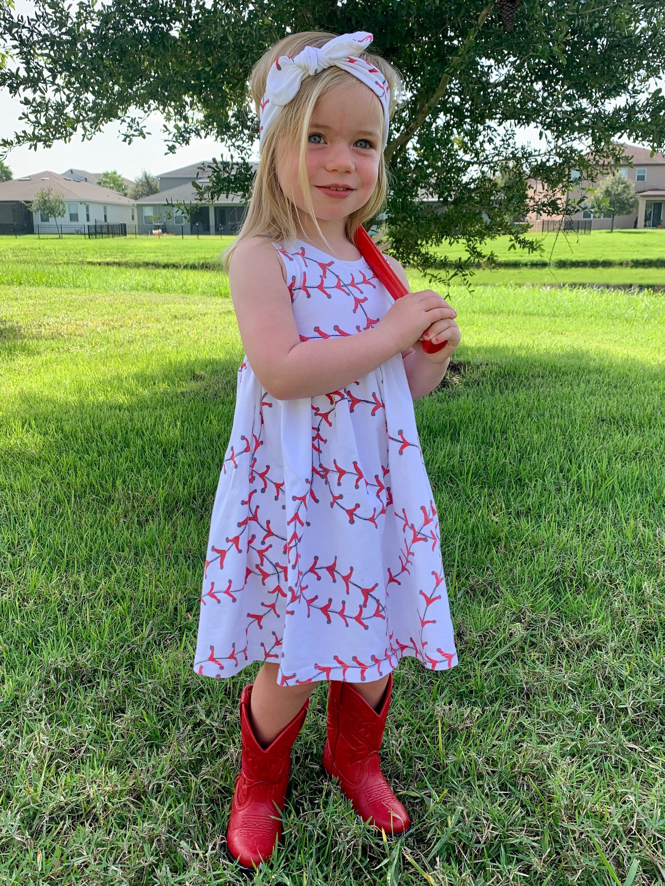 Needles Knots N Bows Girls St. Louis Cardinals Game Day Baseball Outfit, Baby, Toddler 24 Months / Outfit w/Headband