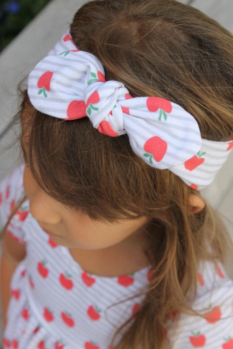 adult headband teacher headband Baby headband school accessor toddler headband A is for Apple Bow Knot girl headband back to school