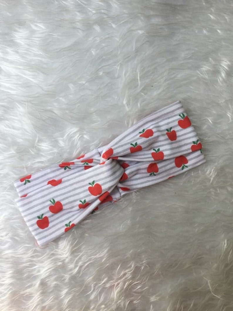 adult headband teacher headband Baby headband school accessor toddler headband A is for Apple Bow Knot girl headband back to school