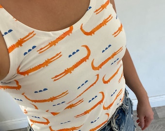 UF Gator Watercolor tank top, women’s tank, Florida outfit, mommy and me, College top, University of Florida outfit