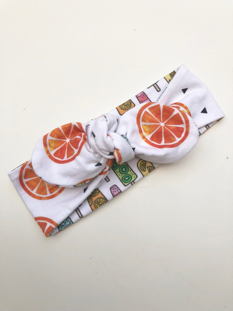 Citrus Popsicle 'reversible' Bow Knot Baby Headband - Etsy