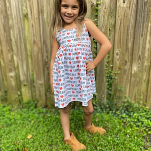 Tampa Bay Hearts Dress, Tampa Bay Buccaneers, Buccaneer dress, nfl dress, raise the flags, Bucs dress