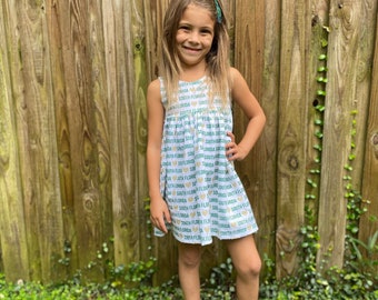 USF Bulls Heart Dress, game day, college apparel, baby, girl, toddler, tailgate, college football, usf football, bulls football