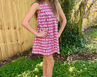 Ohio State Dress, baby dress, toddler dress, girl dress, Buckeyes dress, The Ohio State dress, college football outfit