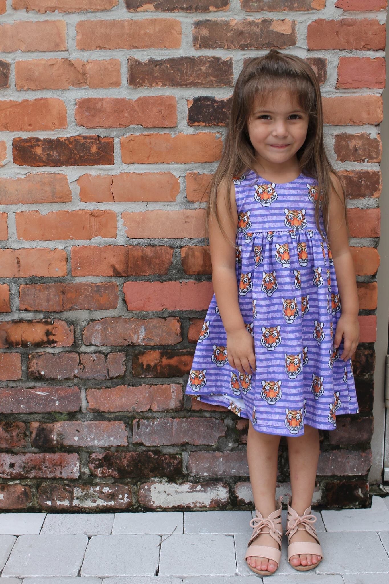 Clemson top smocked dress
