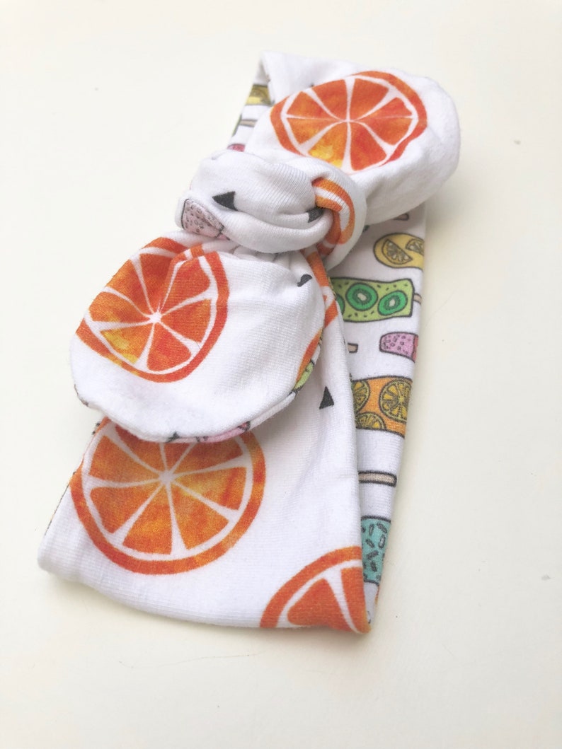 Citrus Popsicle 'reversible' Bow Knot Baby Headband | Etsy