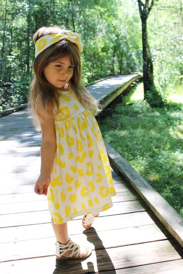 Yellow Cheetah Dress summer dress spring dress summer | Etsy
